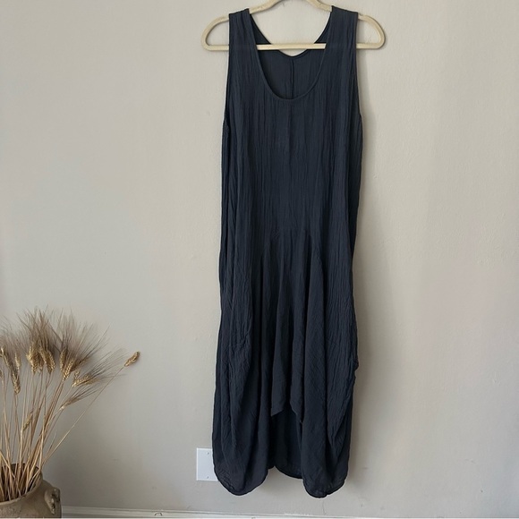 Asymmetrical Laggenlook Coastal Dress in Navy Small - Picture 3 of 11